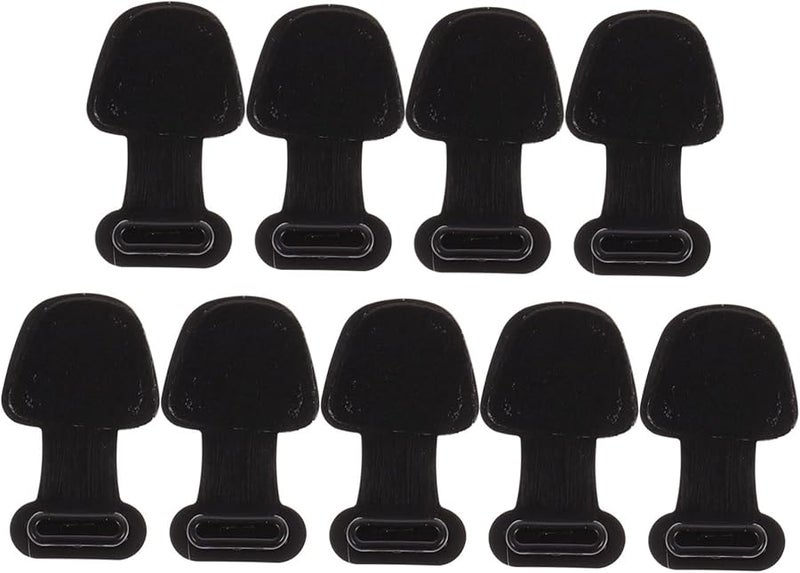 Black 16 Pcs Self Adhesive Type C Charging Port Protectors Silicone Stoppers - Image 1